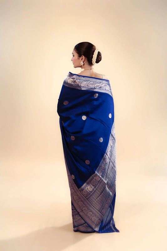 Pure Chanderi Silk Saree With Blouse