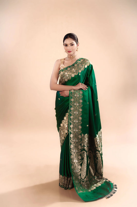 Pure Mashru Silk Saree With Blouse