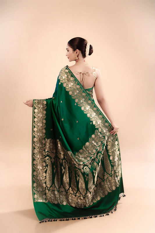 Pure Mashru Silk Saree With Blouse