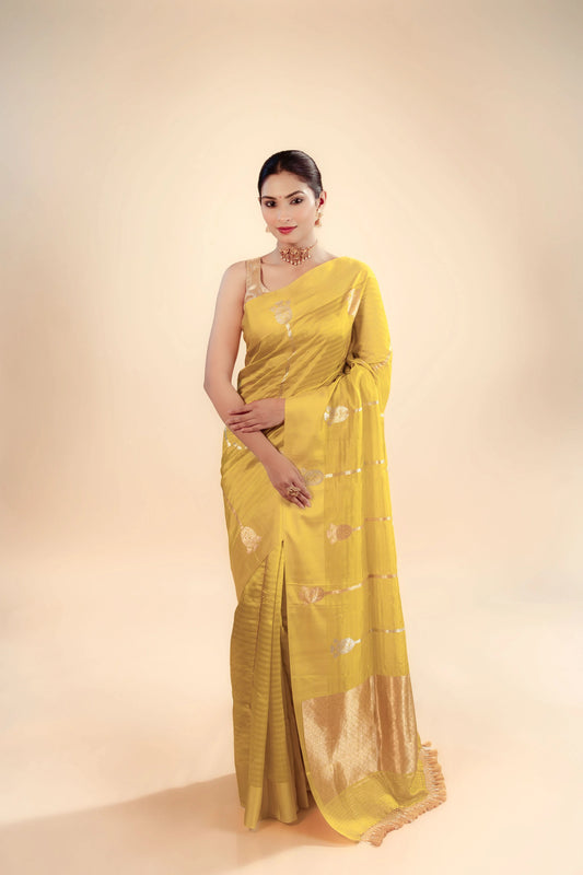 Pure Katan Silk Saree With Blouse