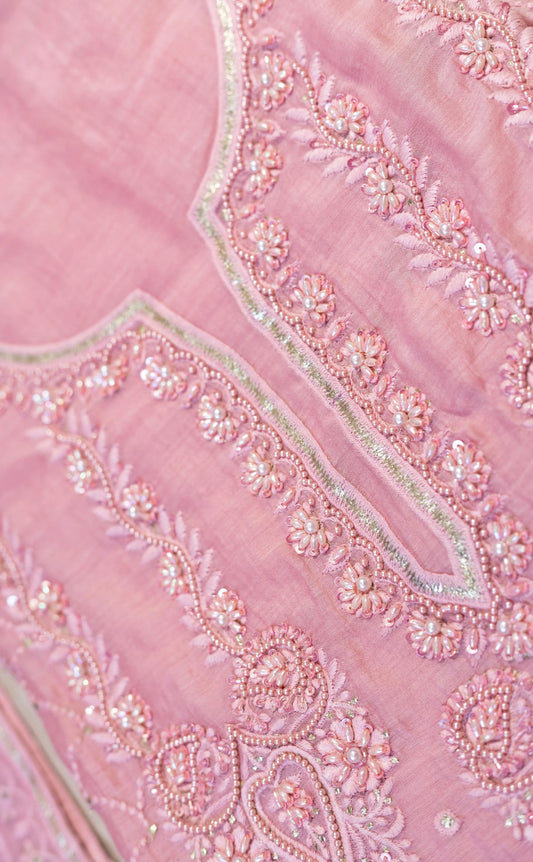Chikankari Mul Pearl Suit Set