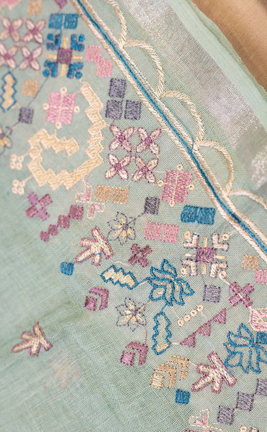 Linen Threadwork Suit Set