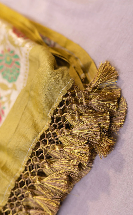 Minakari Kardwa Buta Chaniya Silk Suit Set