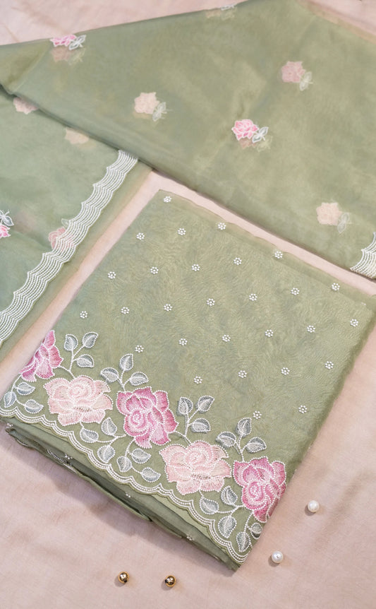 Sheer Elegance Organza Suit Set