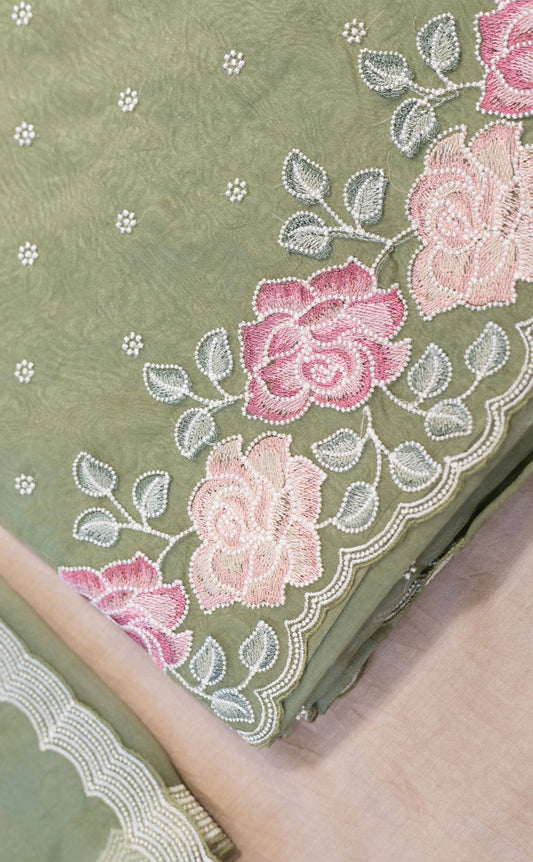 Sheer Elegance Organza Suit Set