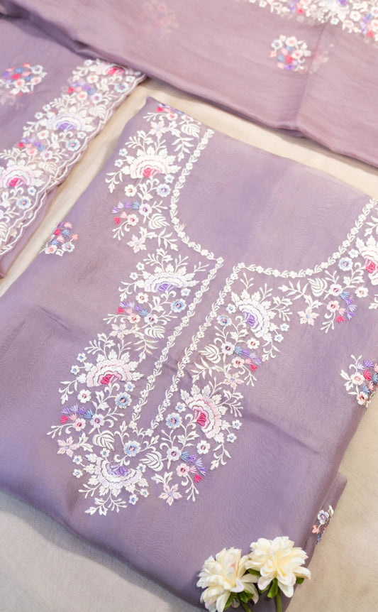 Pearl-Touch Organza Suit Set