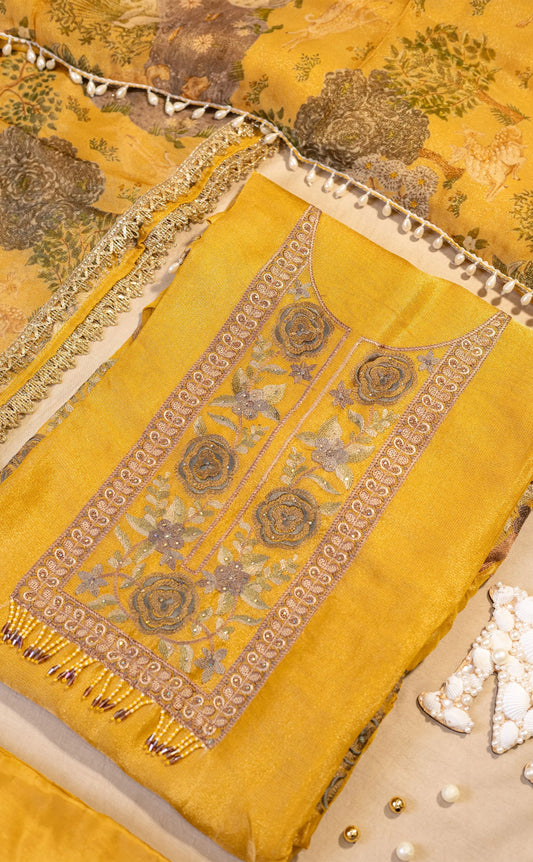 Luminous Tissue Gota Suit Set