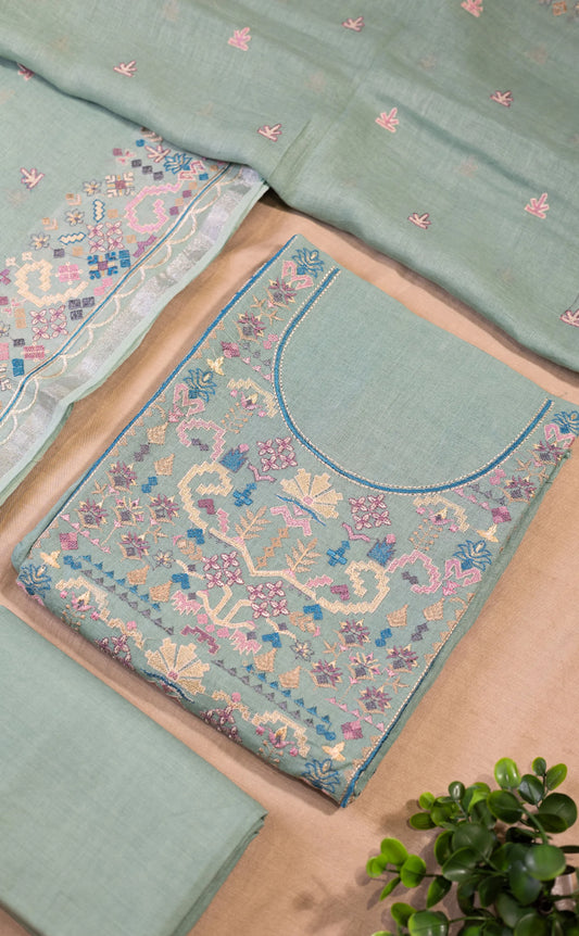 Linen Threadwork Suit Set