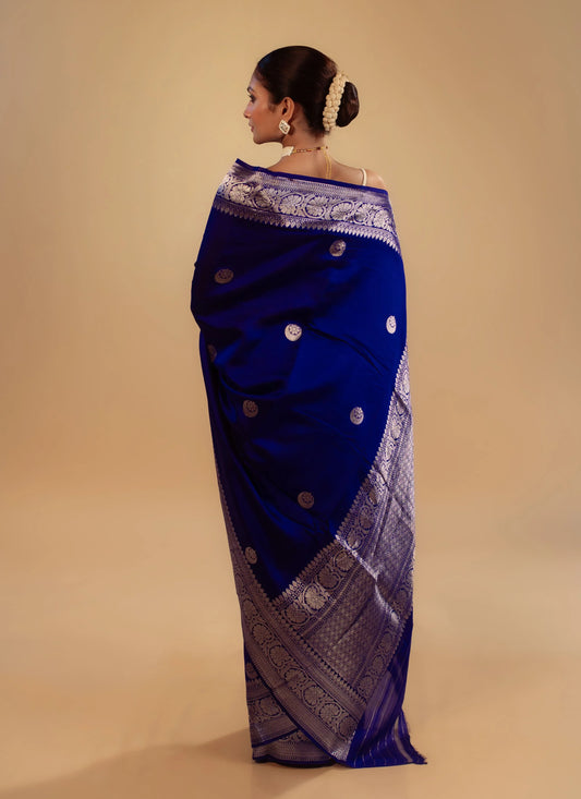 Pure Chanderi Silk Saree With Blouse