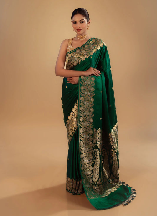 Pure Mashru Silk Saree With Blouse