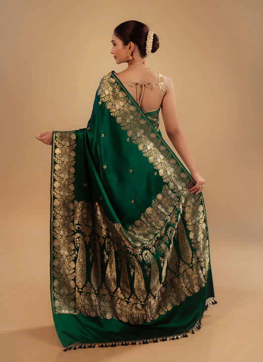 Pure Mashru Silk Saree With Blouse