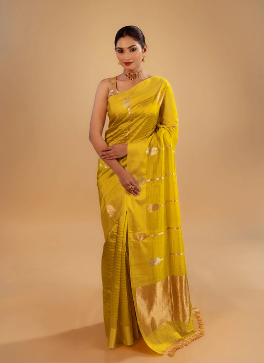 Pure Katan Silk Saree With Blouse
