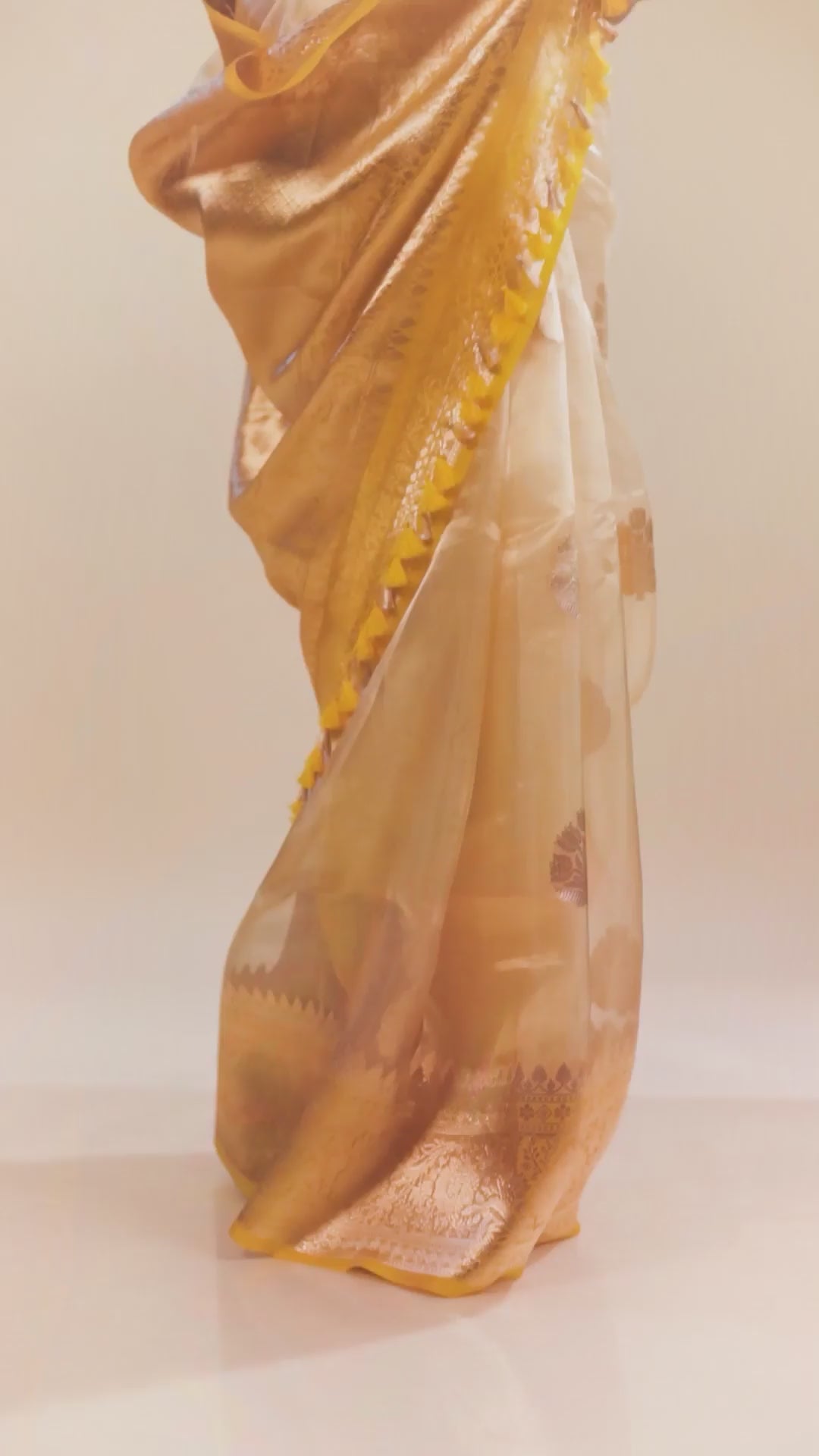 Pure Tissue Zari Saree With Blouse