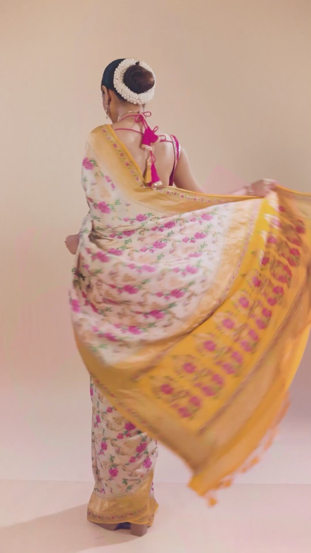Pure Georgette Kimkhab  Saree With Blouse